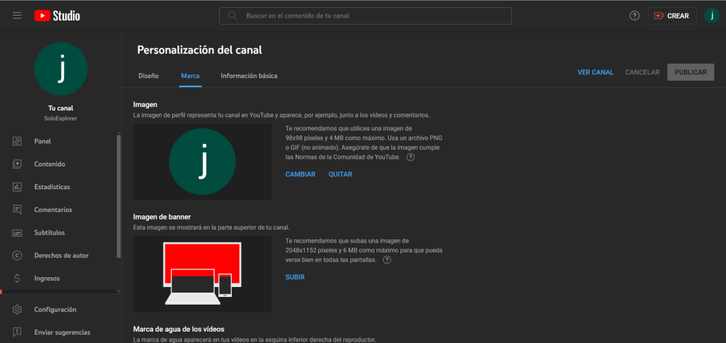 Anadiendo Branding a tu Canal de YouTube